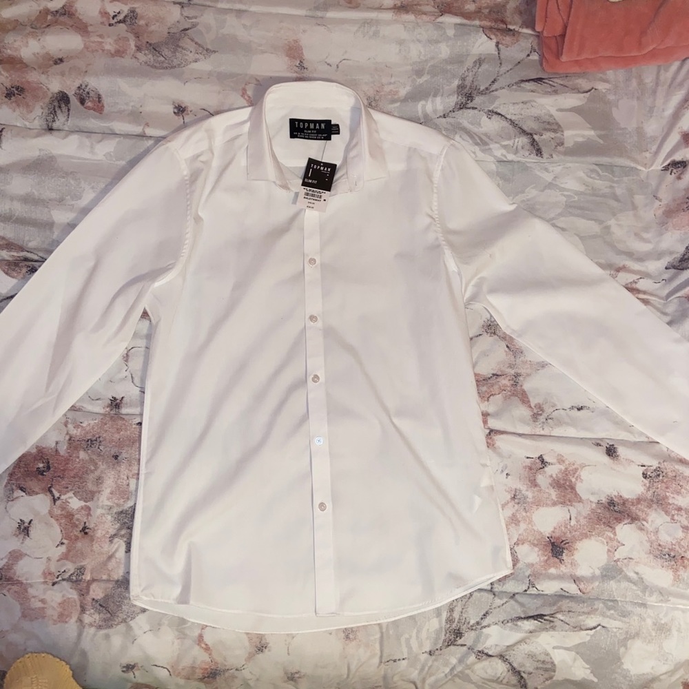 Top Man Slim Fit White Dress Shirt